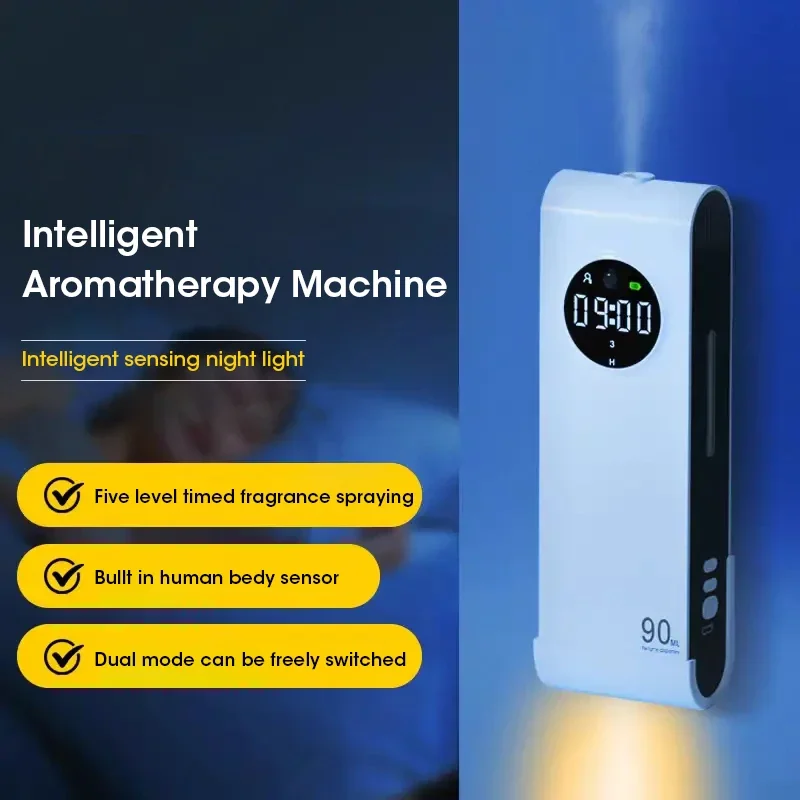Home Fragrance Oud - Automatische sensor aromatherapiemachine met nachtlampje Oplaadbare